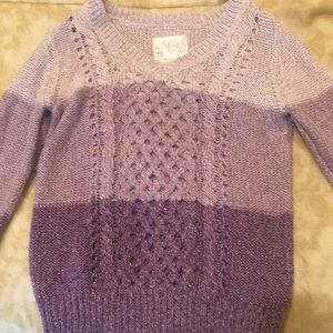 Justice purple knit sweater